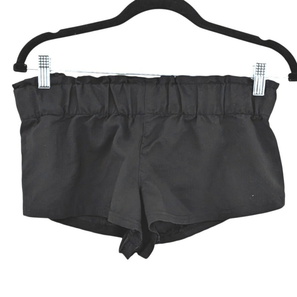 O'rageous Micro Mini Shorts Black Elastic Waist Lightweight Y2K Size M